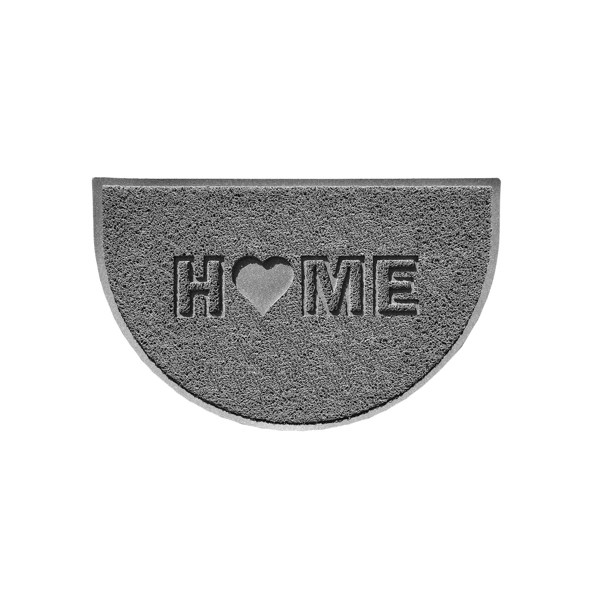 Nicoman Home Heart Embossed Halfmoon Spaghetti Indoor/Outdoor Doormat