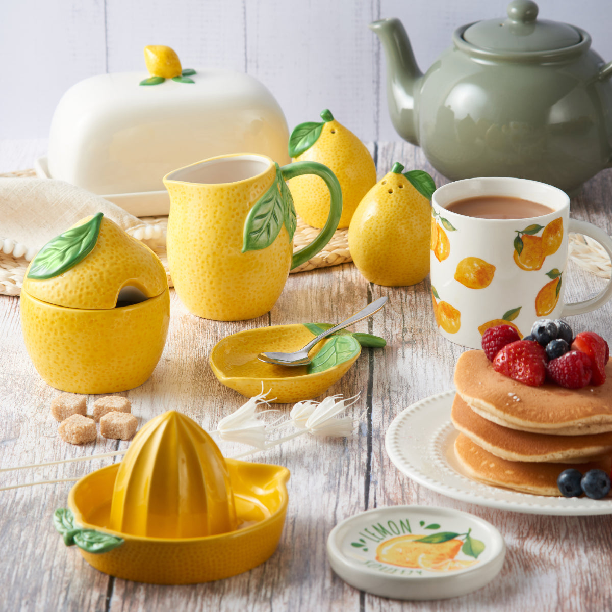Price & Kensington Amalfi Ceramic Butter Dish With Lemon Handle