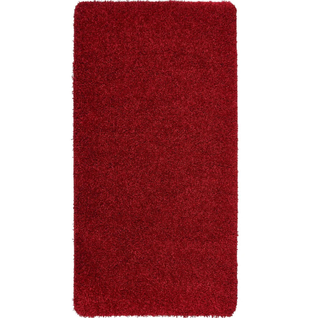 Washable Red Shaggy Rug - The Rugs