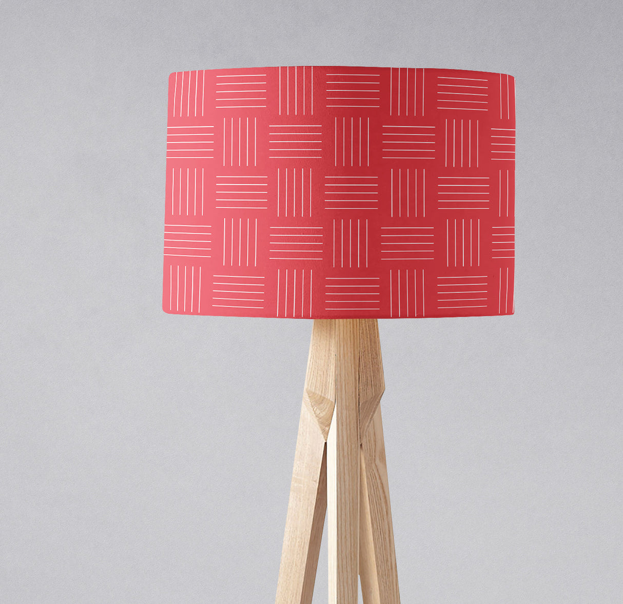 Shadowbright Red and White Lines Lampshade, Ceiling or Table