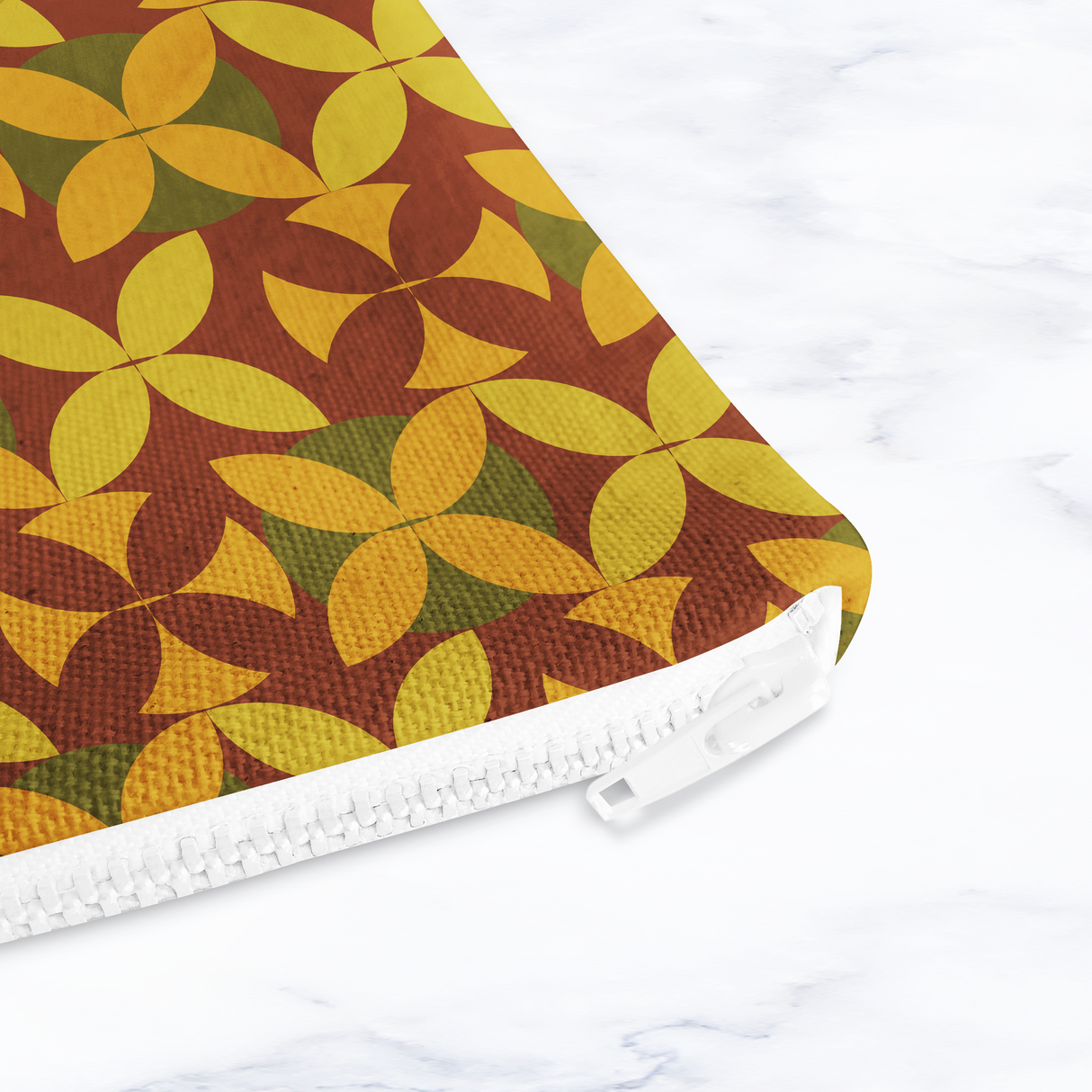 Shadowbright Brown and Green Retro Make Up Bag - 24cm x 19cm