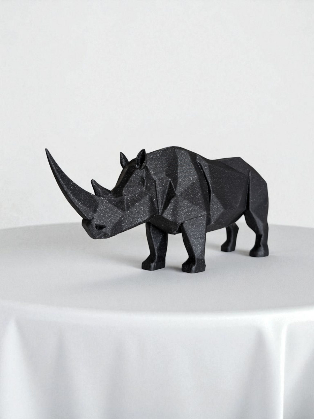 Filamora Studios 3D Printed Rhino Sculpture