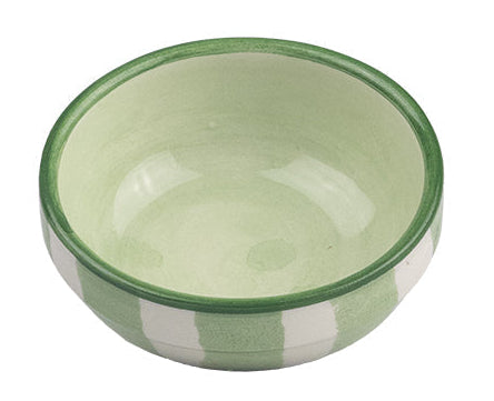 Selbrae House Green Stripe Ceramic Dip Bowl