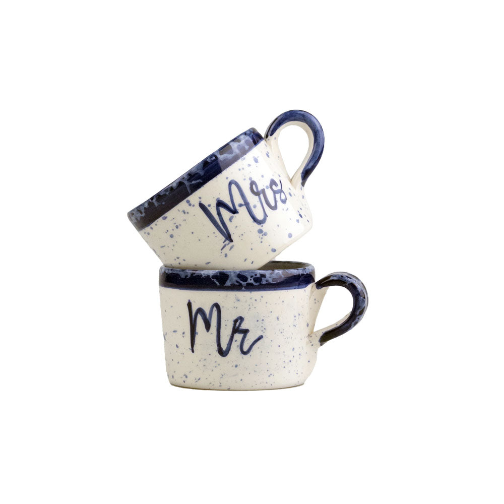 Selbrae House Mr & Mrs 2 Ceramic Espresso Cups