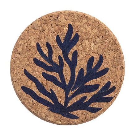 Selbrae House Blue Coral Single Cork Coaster