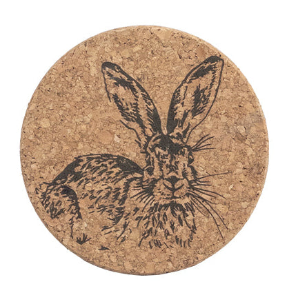 Selbrae House Hare Single Cork Coaster