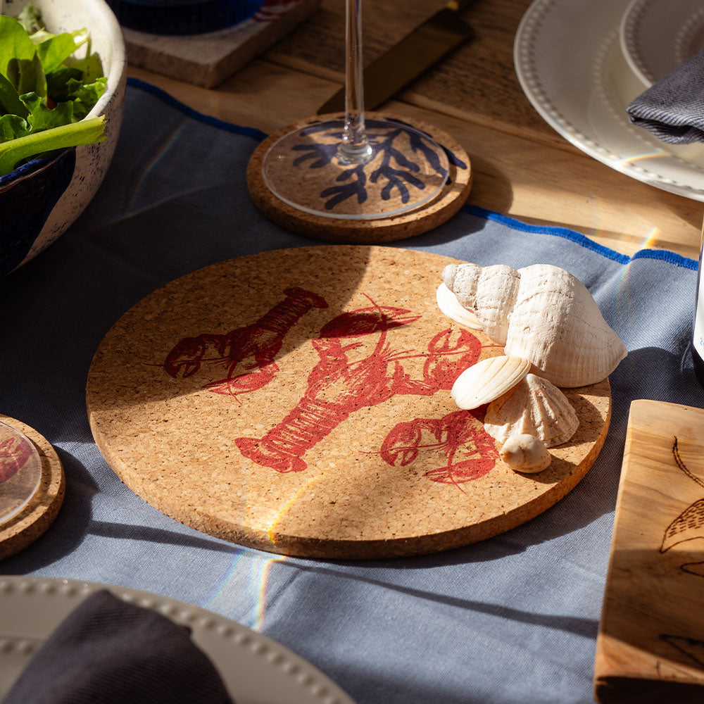 Selbrae House Red Lobster Cork Pot Stand