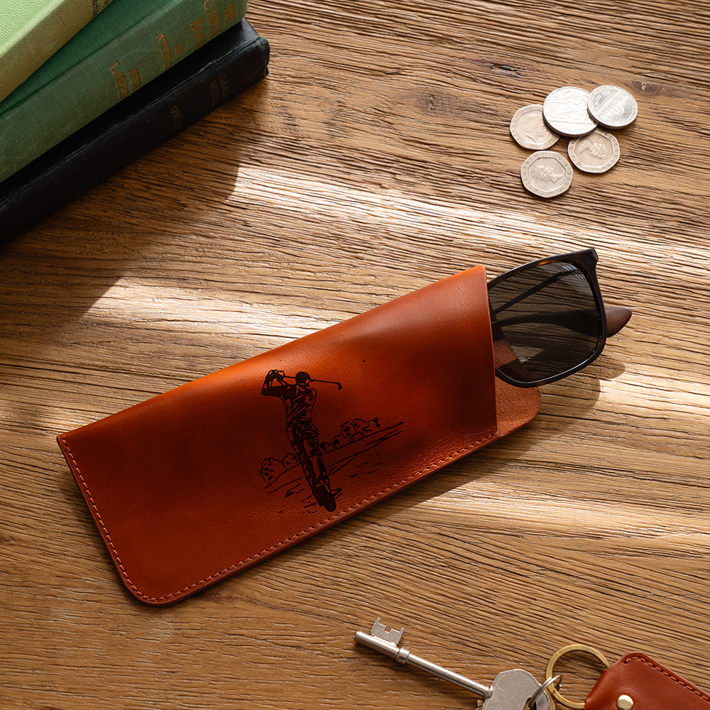 Selbrae House Golf Leather Glasses Case