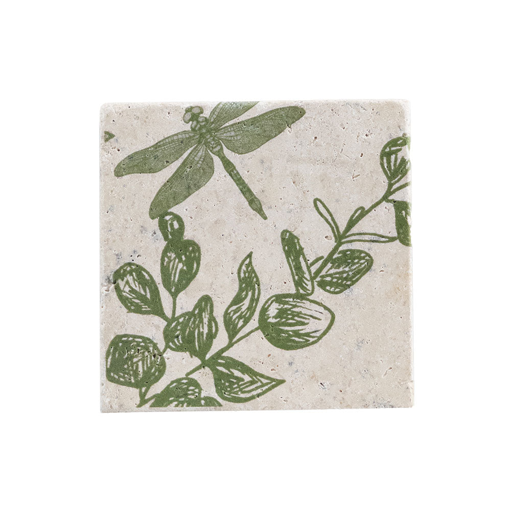 Selbrae House Dragonfly & Flora Single Stone Coaster