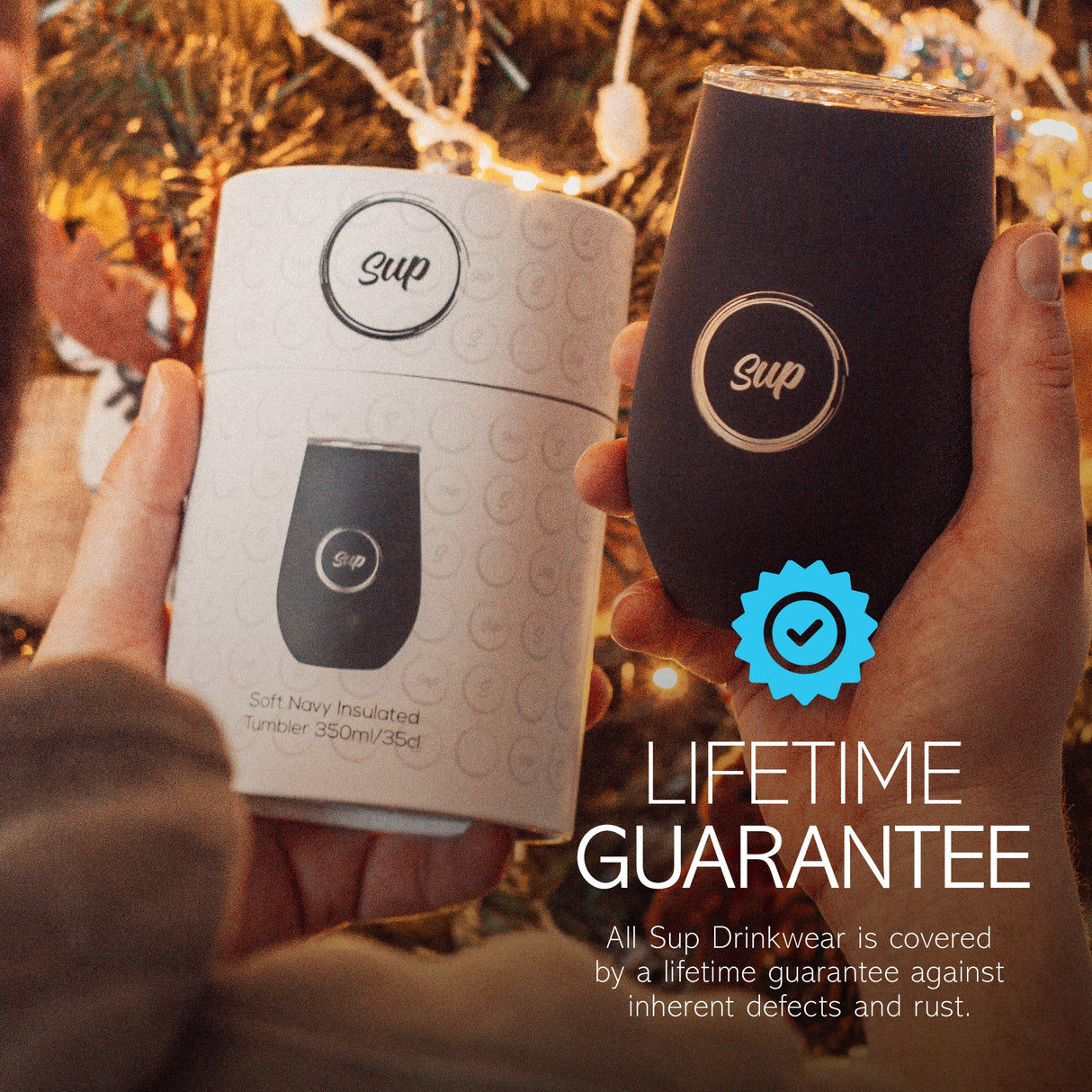 Sup drinkware Insulated Wine Tumbler Twin Pack Soft Navy | 350ml