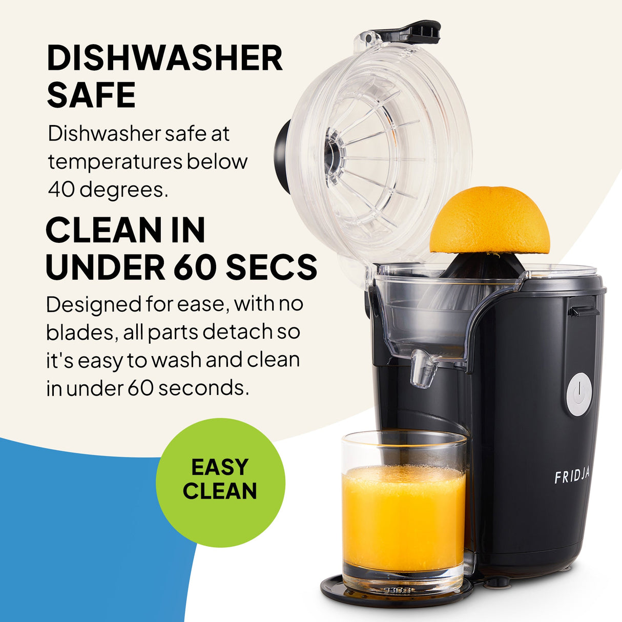 Fridja F800 Automatic Citrus Juicer - One‑Touch Juice Extractor