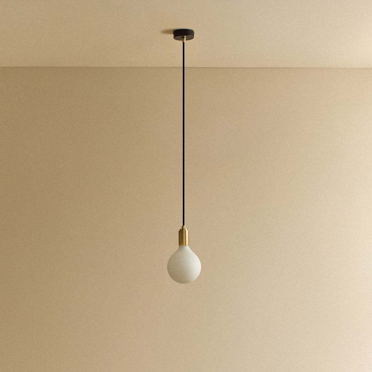 Tala Porcelain III Pendant Light in Brass