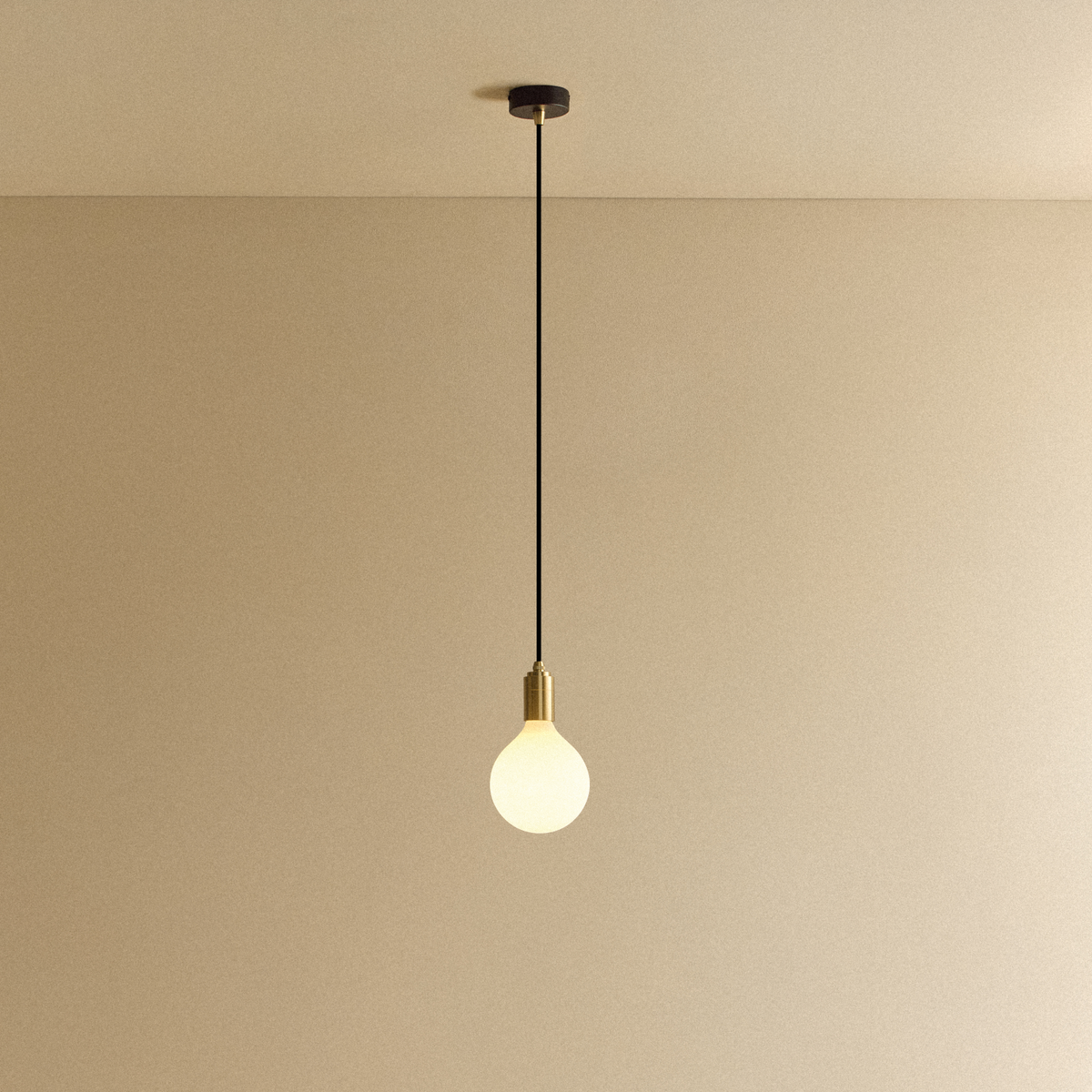 Tala Porcelain III Pendant Light in Brass