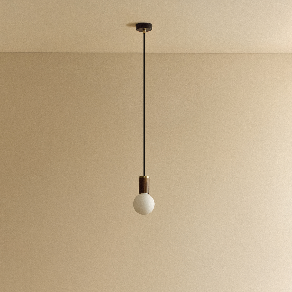 Tala Sphere III Pendant Light in Walnut