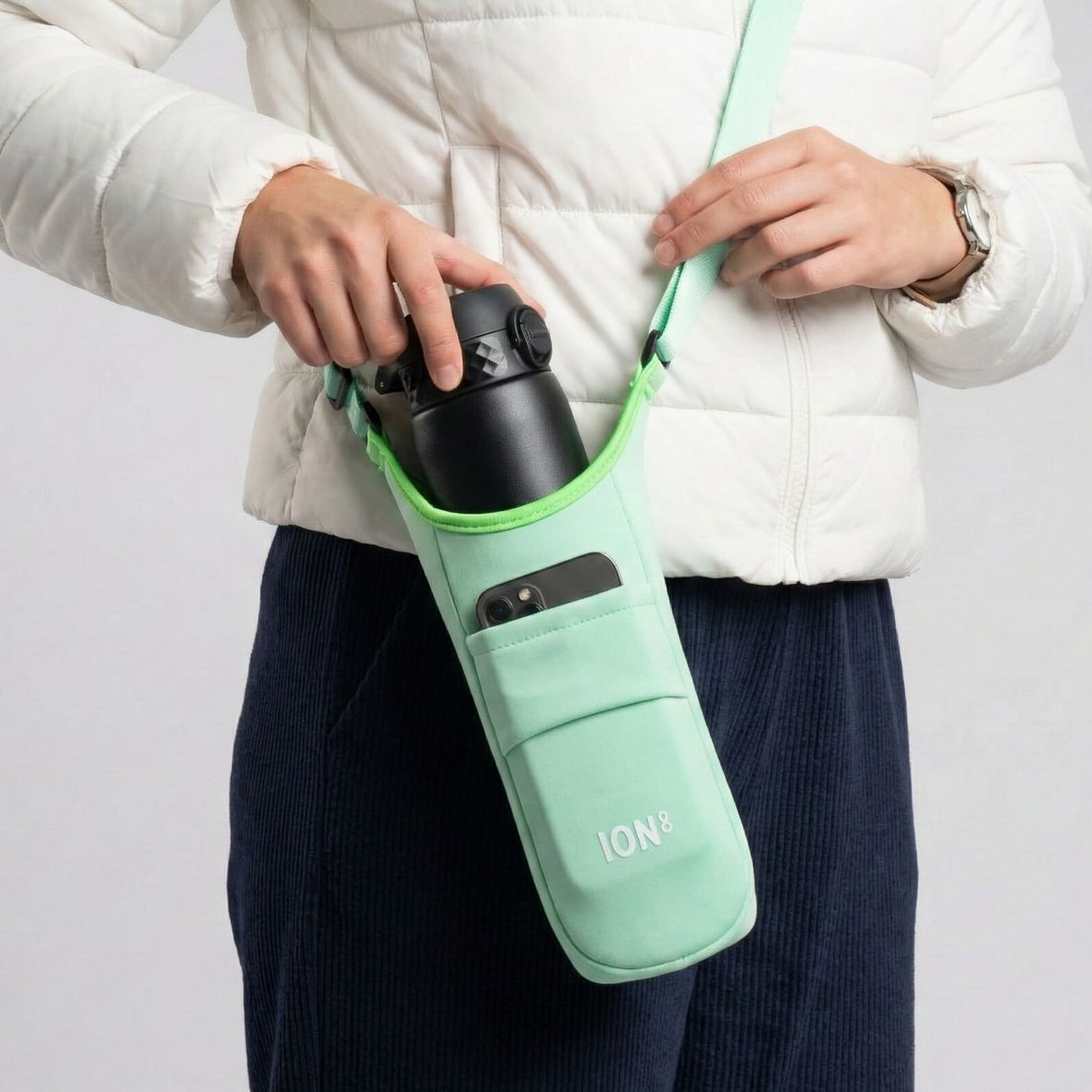ION8 Lightweight, Sling Bottle Bag, Green