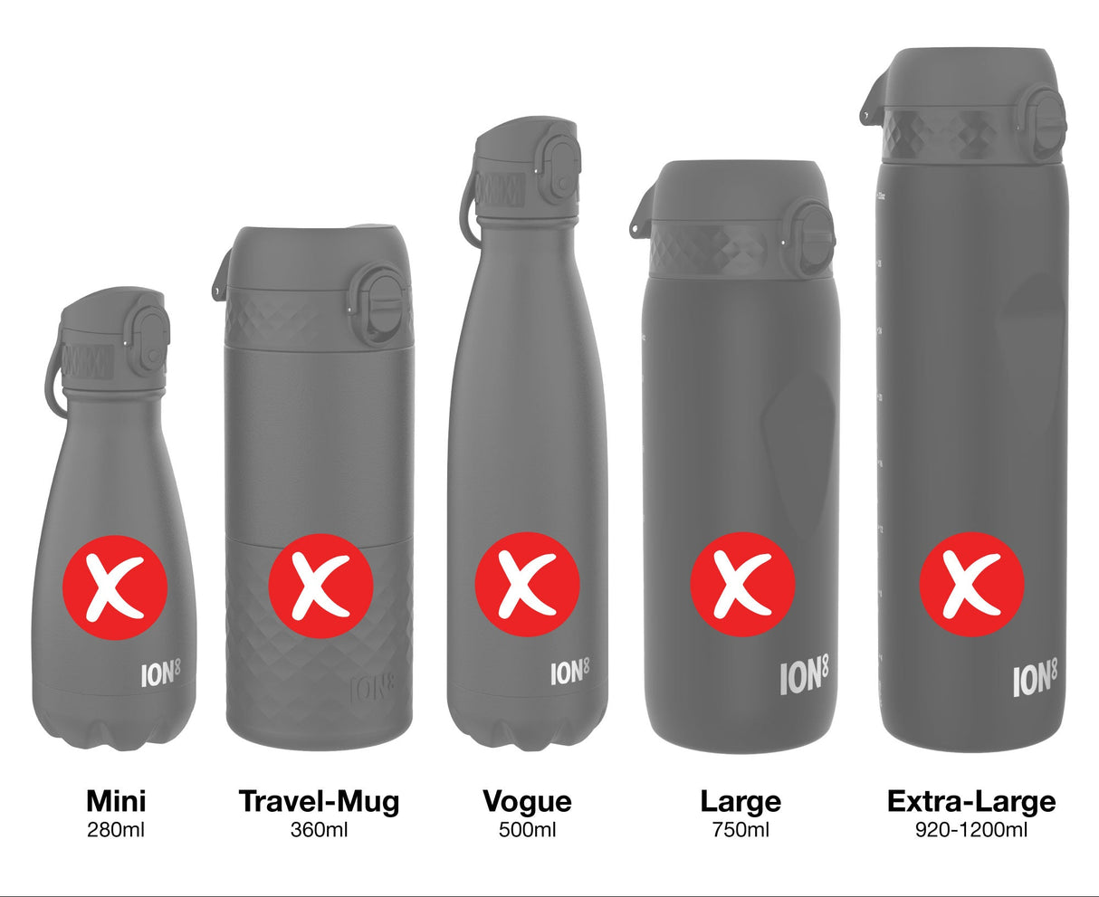 ION8 Leak Proof Water Bottle Replacement Lid, Black, Small / Medium