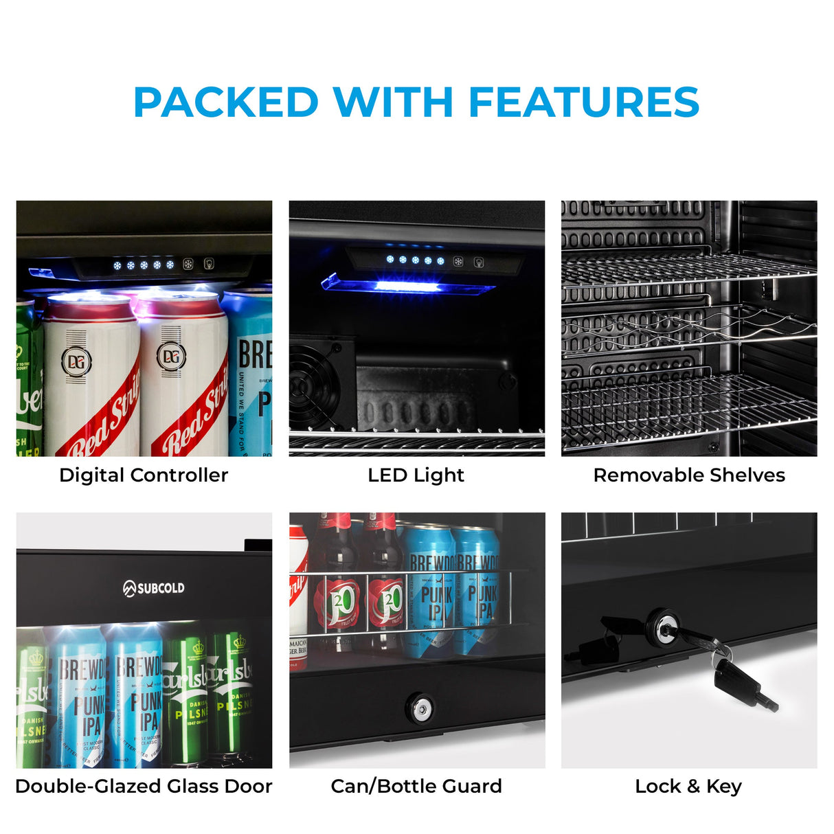 Subcold Ace130 LED Touch Control Beer Fridge | 128L