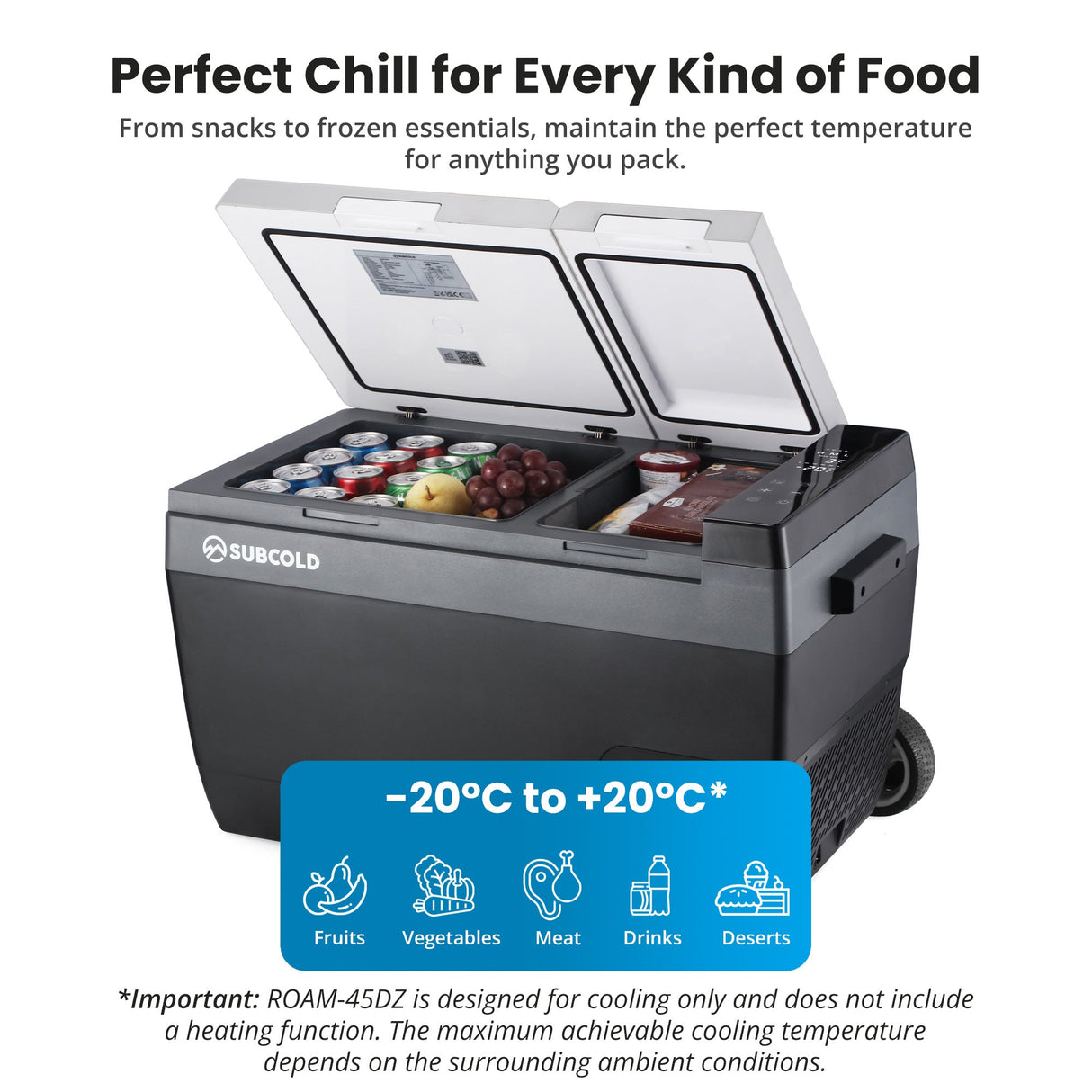 Subcold ROAM45DZ Portable Car Fridge - 45L