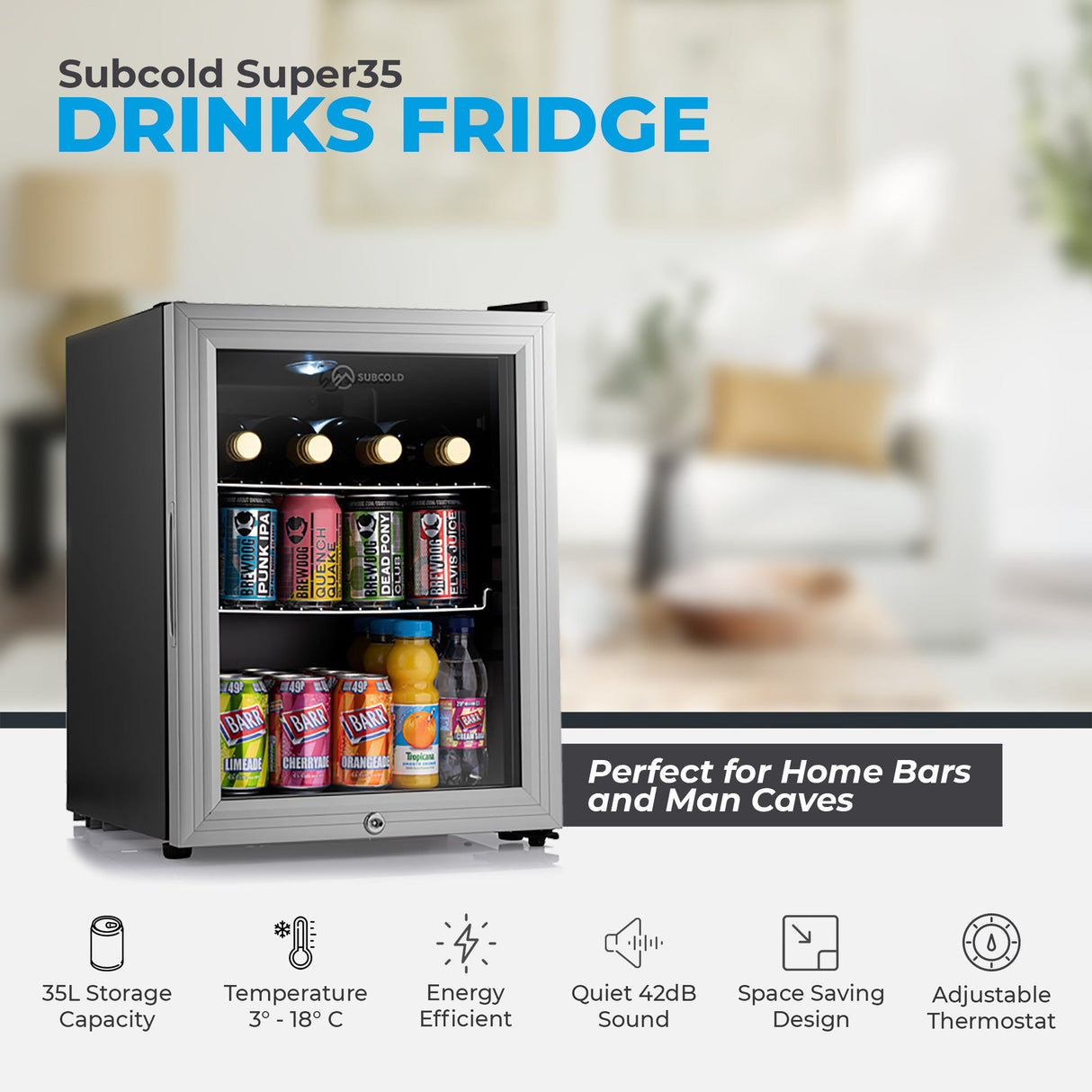 Subcold Super35 LED Beer Fridge | 33L