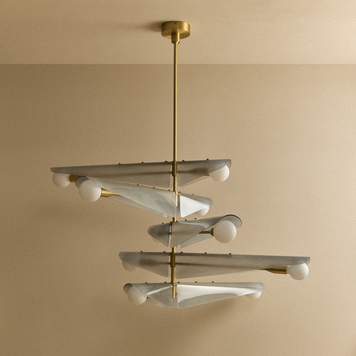 Tala Sycamore 5-Tier Chandelier in Dawn Grey