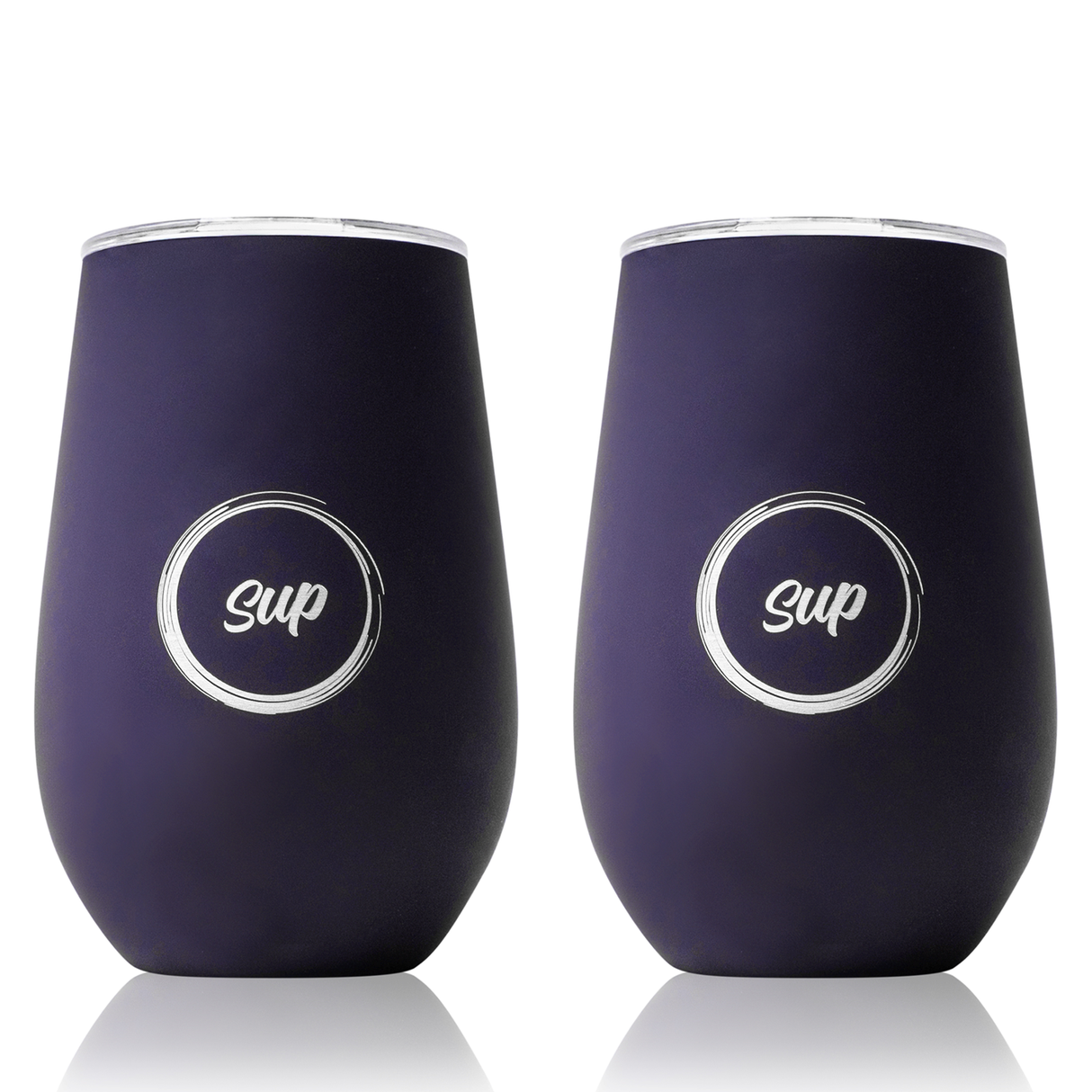 Sup drinkware Insulated Wine Tumbler Twin Pack Soft Navy | 350ml