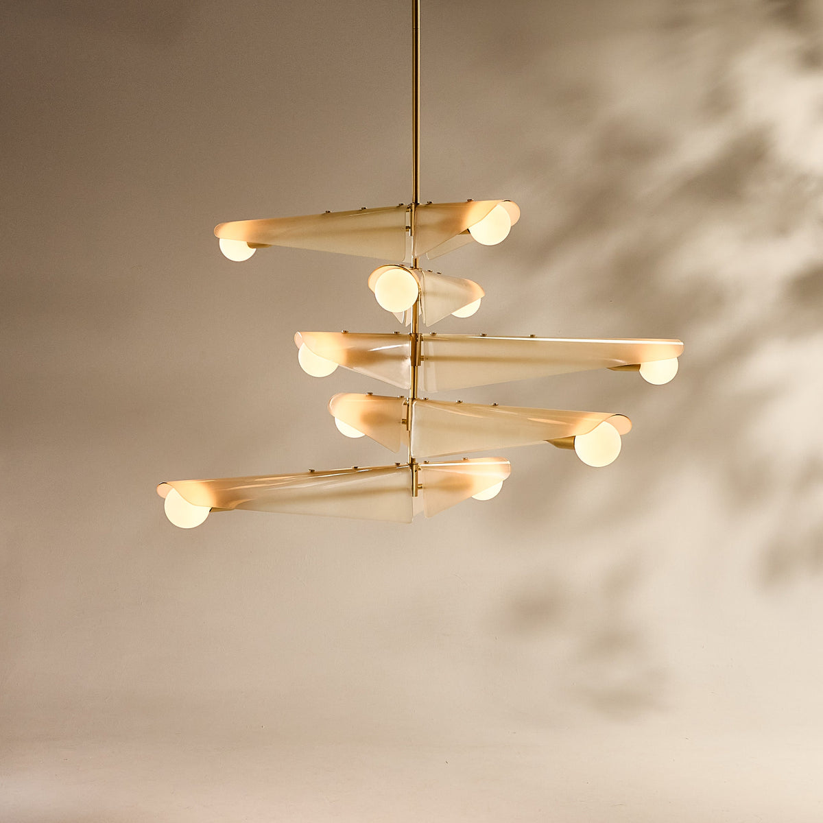 Tala Sycamore 5-Tier Chandelier in Dusk Pink
