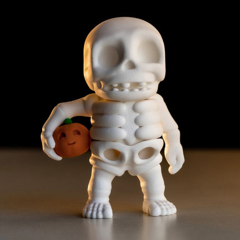 Filamora Studios Flexi Skeleton Pumpkin Keychain