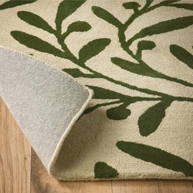 Cream Wool Rug Floral Design | The Rugs