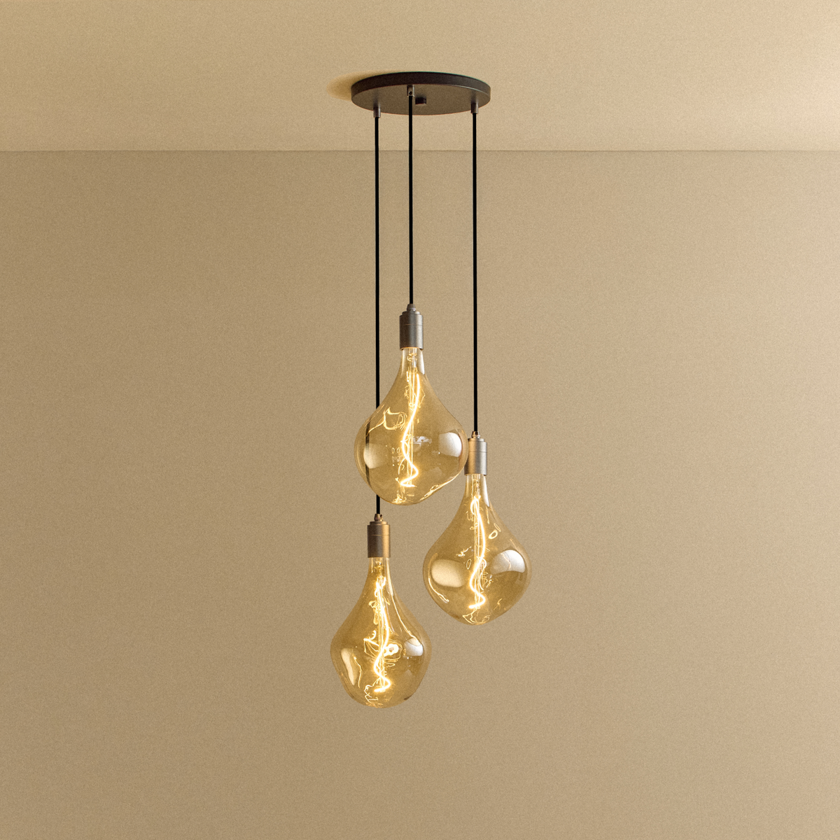Tala Triple Pendant Graphite + Voronoi II