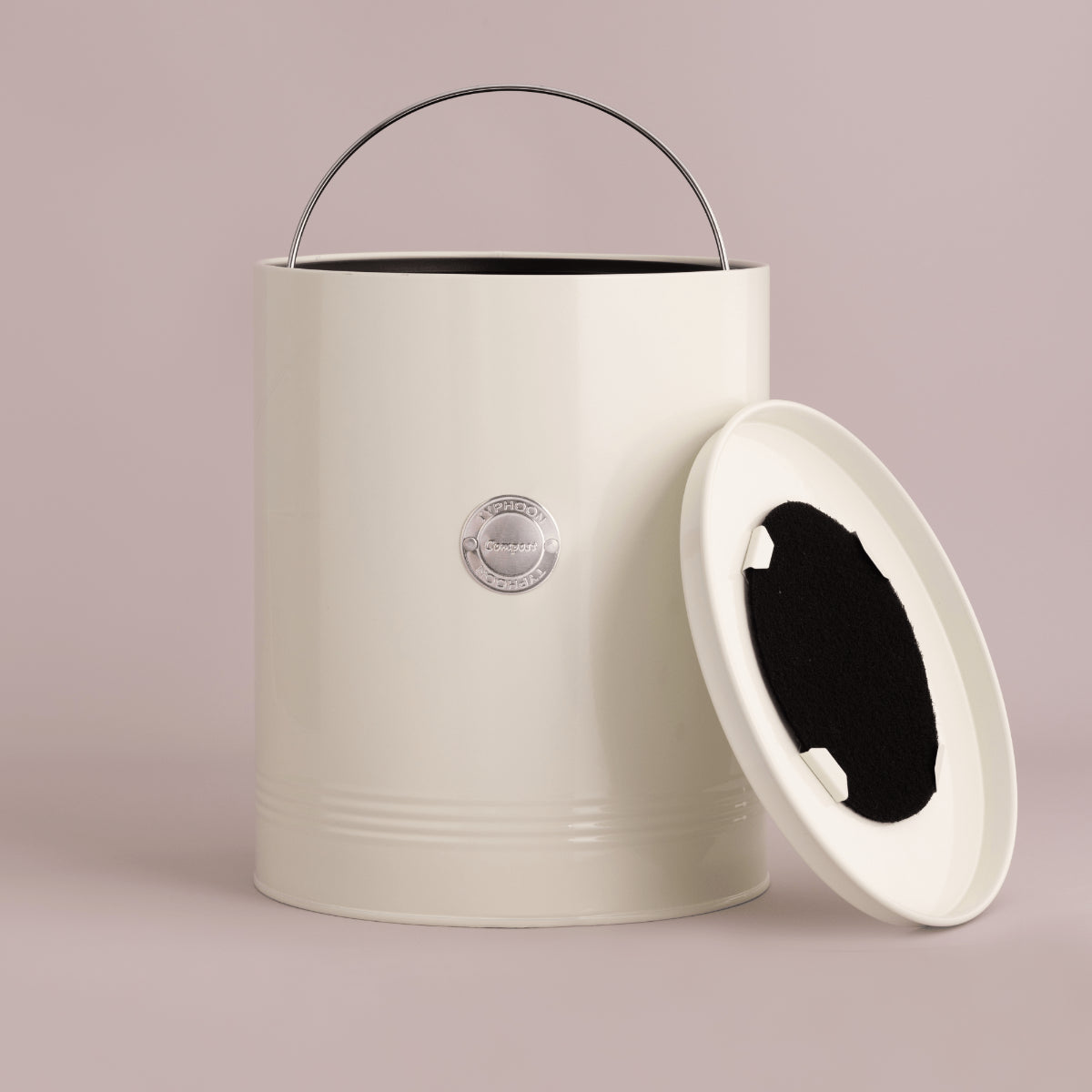 Typhoon Living Cream Compost Caddy, 5 Litres