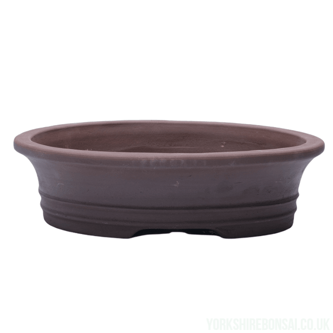 Yorkshire Bonsai Unglazed Oval Bonsai Pot - 26cm