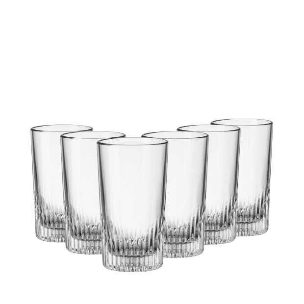 Bormioli Rocco Graphics Long Glasses - 450ml - Set of 6