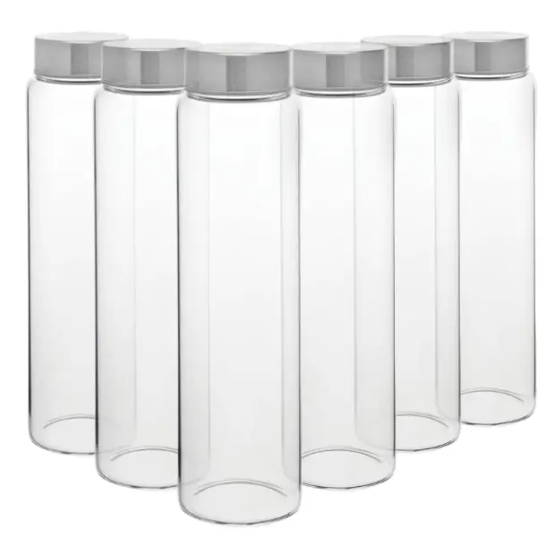 Glassware UK Screw Top Glass Bottles 1L - Set of 6