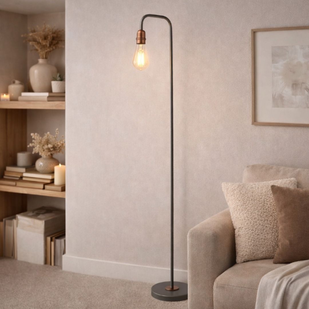 Pagazzi Vitor Industrial Copper Floor Lamp