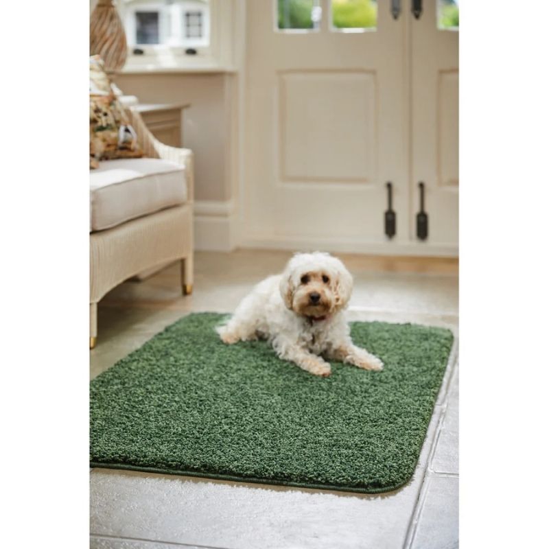 Washable Forest Green Shaggy Rug by The Rugs