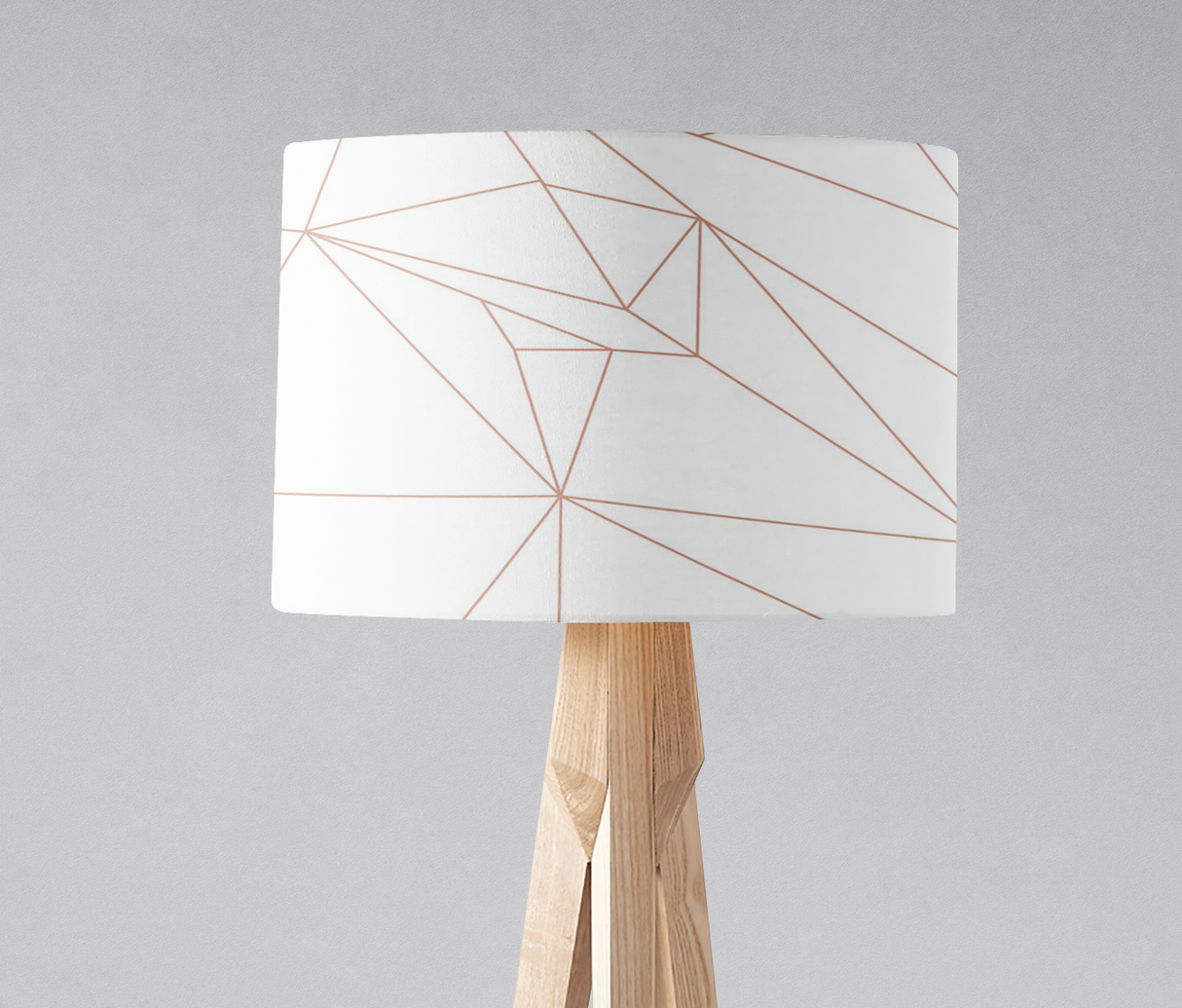Shadowbright White and Rose Gold Lines Lampshade