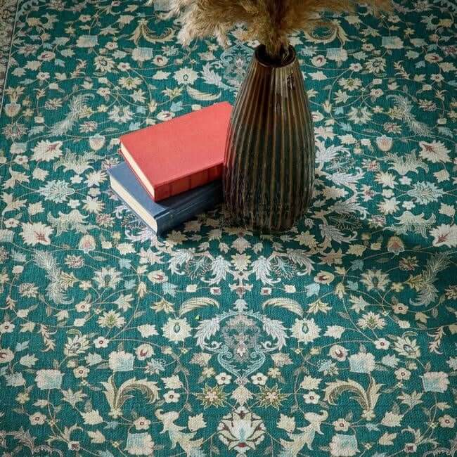 Eco‑Washable Green Rug Medallion Design | The Rugs