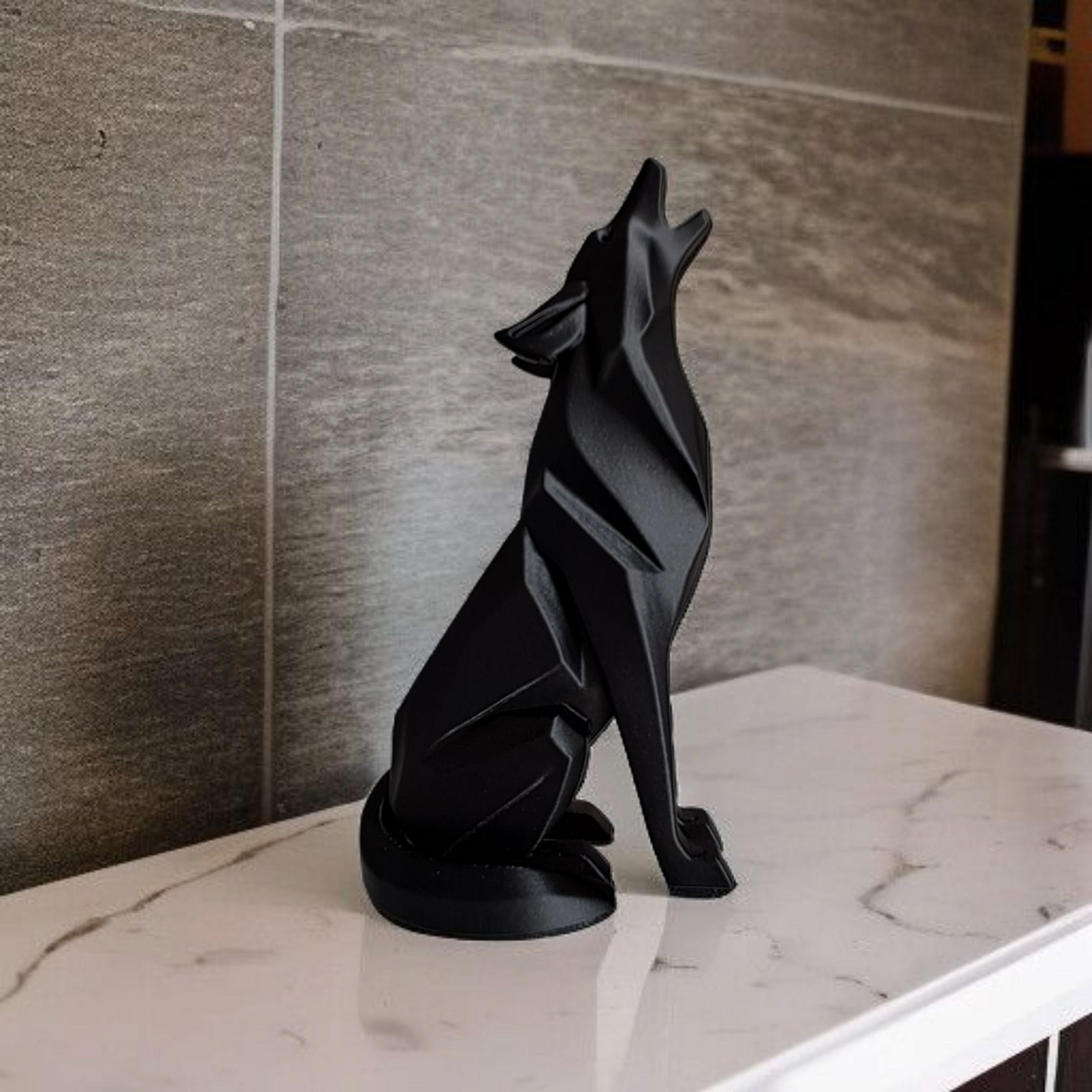 Filamora Studios Low Poly Wolf Sculpture