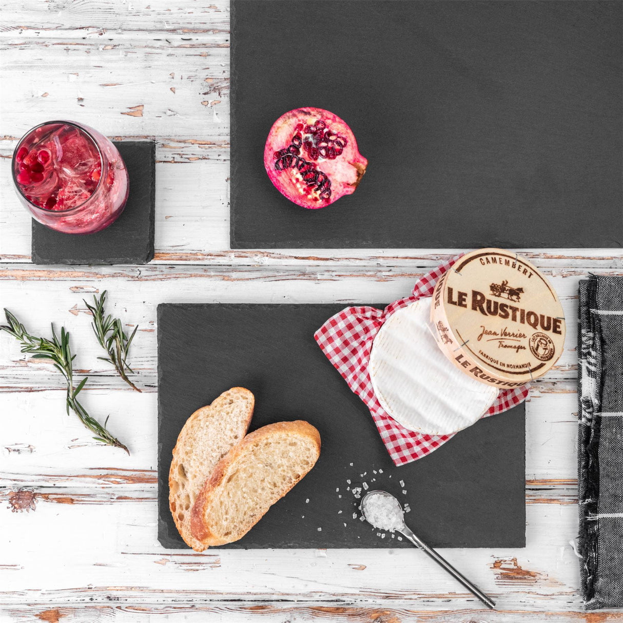 Rinkit Square Slate Coasters - Pack of 6