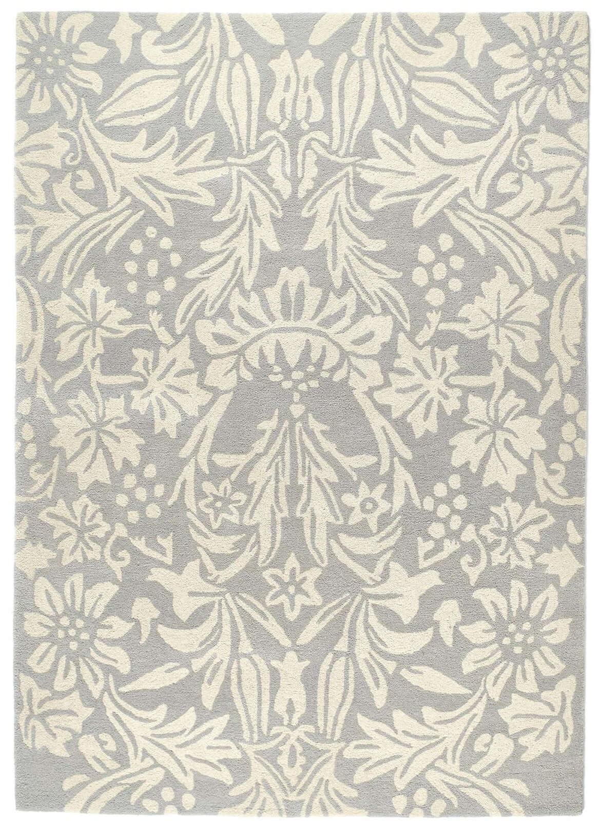 Heritage Lavender Floral Wool Rug by The Rugs