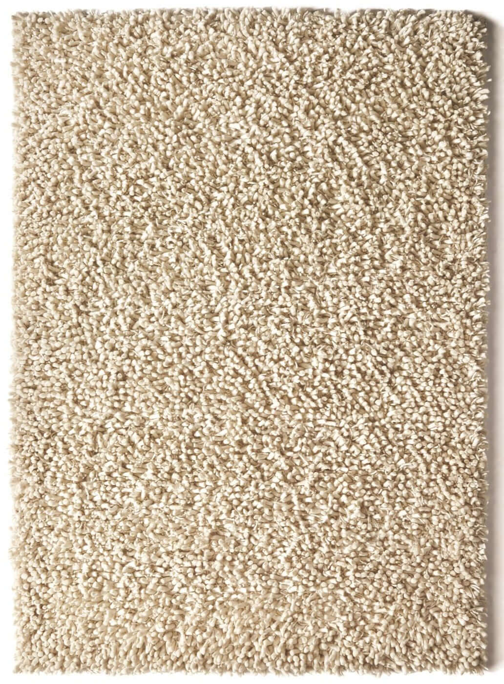 The Rugs Maine Ivory Shaggy Pile Wool Rug