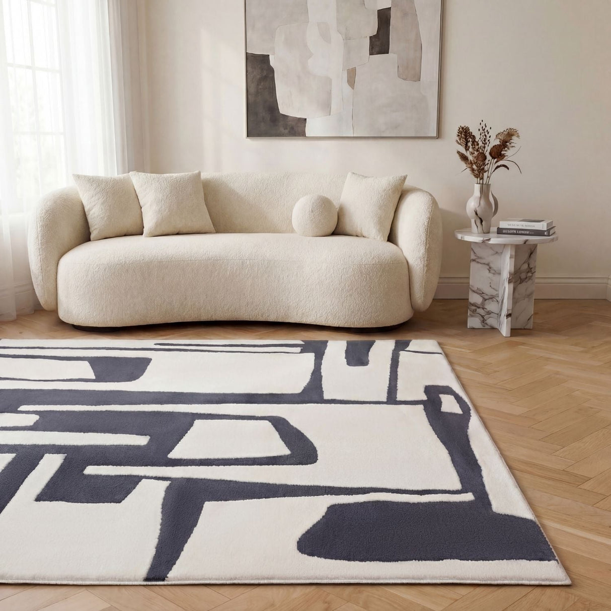 The Rugs Loft Abstract Blue Rug