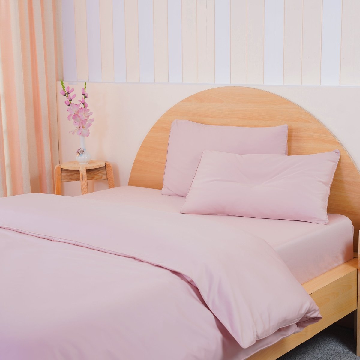 SHEET STORY Ackly Bamboo Duvet Cover - Blush Pink