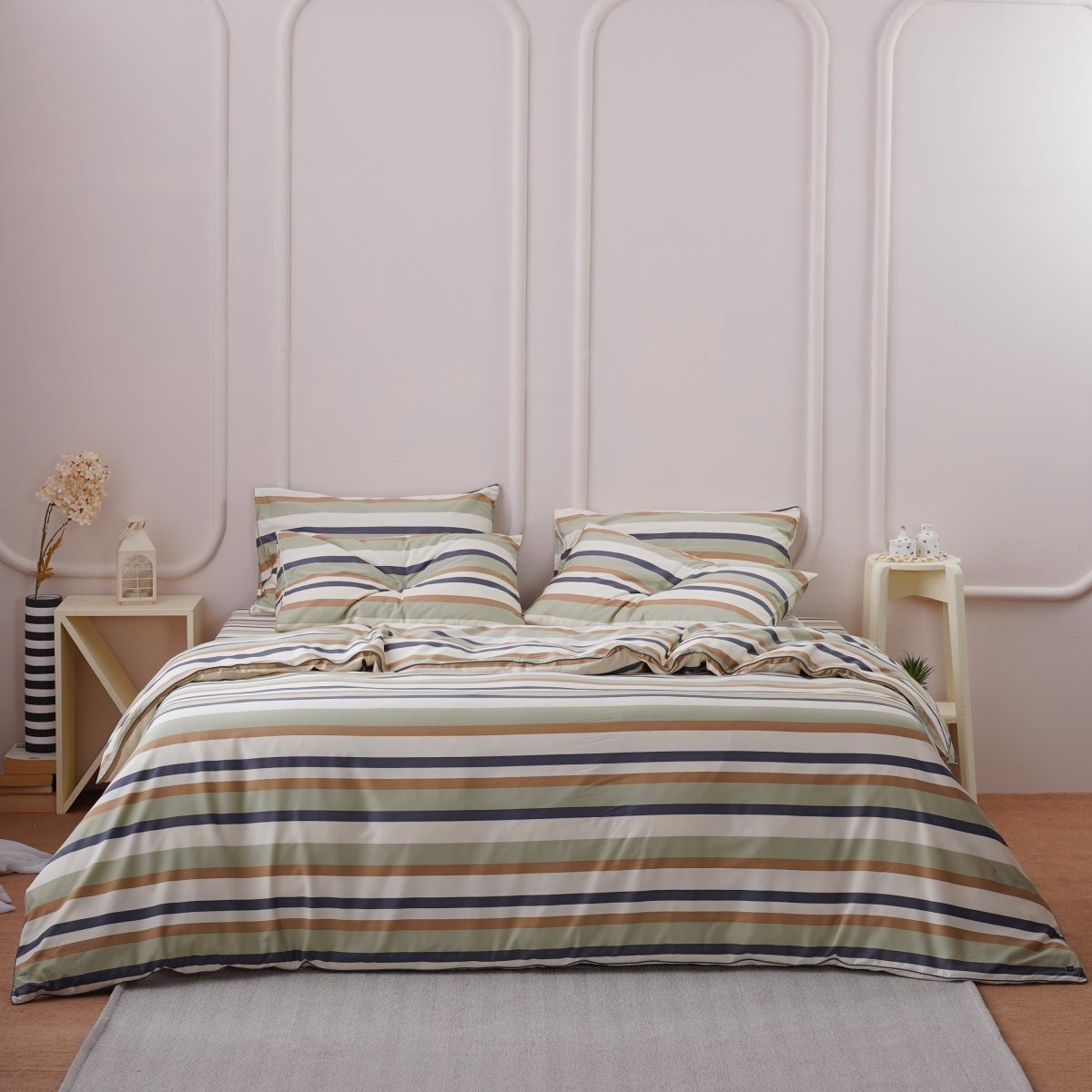 SHEET STORY Ackly Bamboo - Harmony Stripe Fitted Sheet