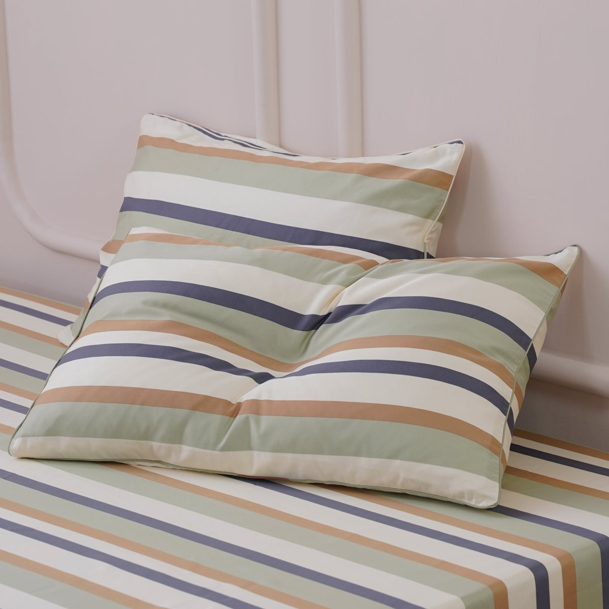 SHEET STORY Ackly Bamboo Harmony Stripe Pillowcases Pair