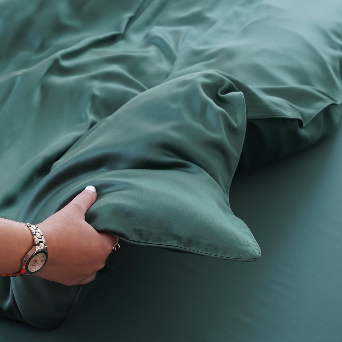 SHEET STORY Ackly Bamboo - Royal Green Duvet Cover