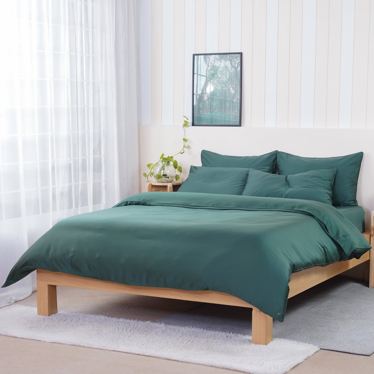 SHEET STORY Ackly Bamboo - Royal Green Duvet Cover