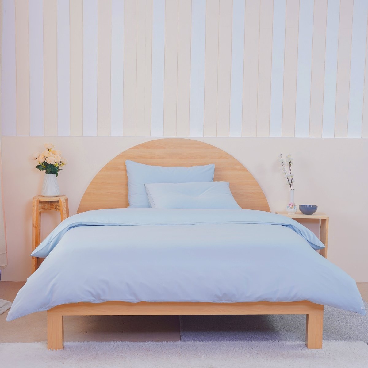 SHEET STORY Ackly Bamboo - Sky Blue Duvet Cover