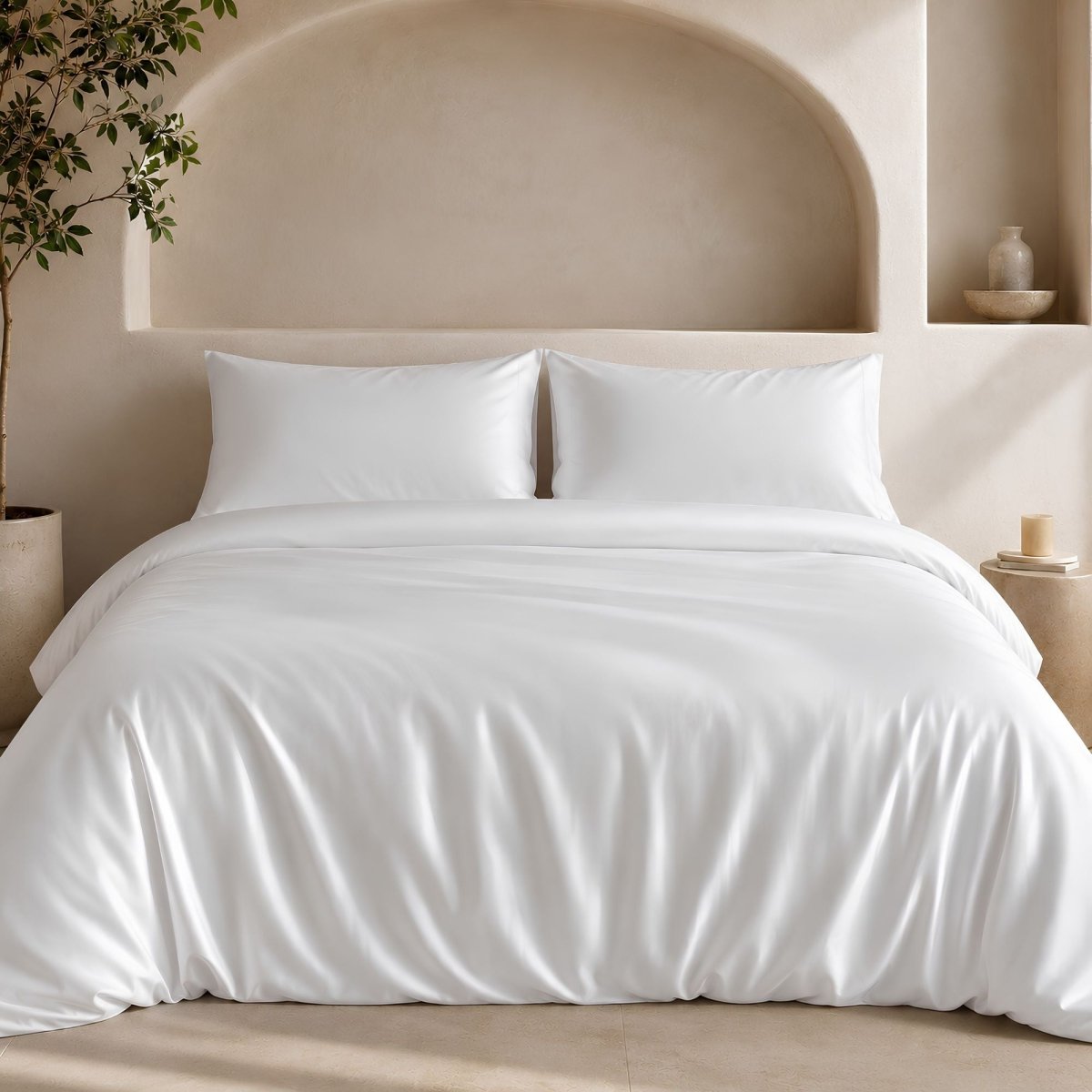 SHEET STORY Ackly Bamboo - White Duvet Cover