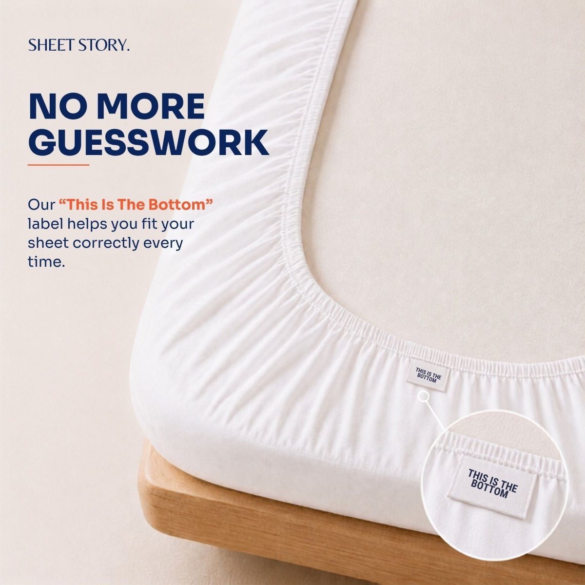 SHEET STORY Ackly Bamboo - White Fitted Sheet